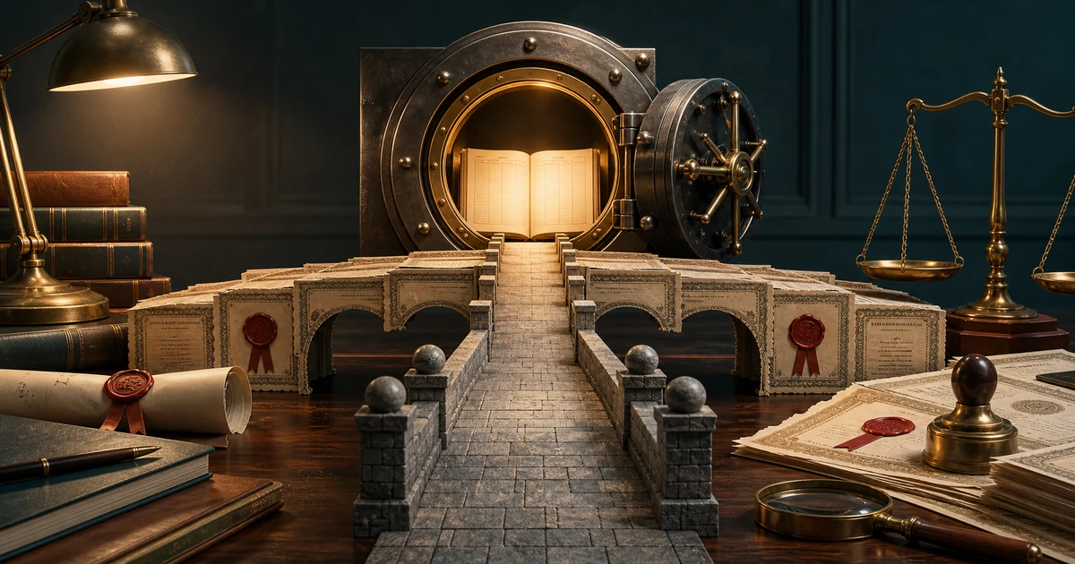A bank loan vault supported by a second safety bridge made of debenture certificates